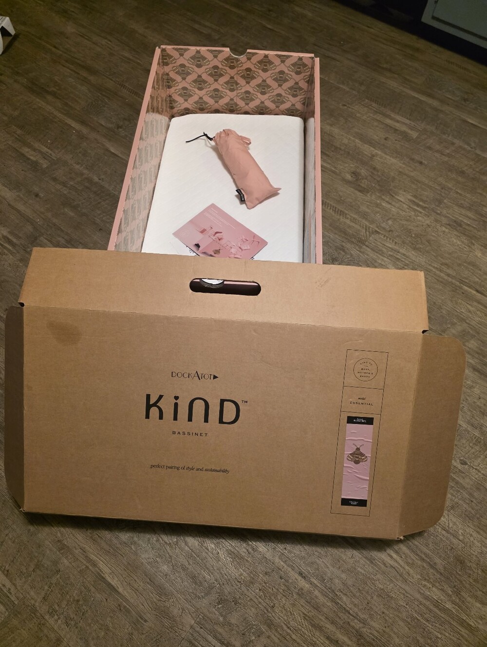 DockATot KiND Bassinet with Pink Accents